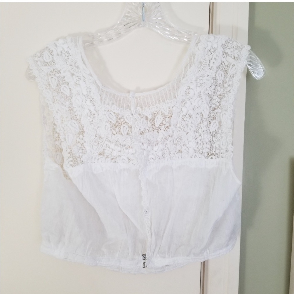 Vintage lace camisole, 1910s, excellent condition, modern S-M - Picture 4 of 6